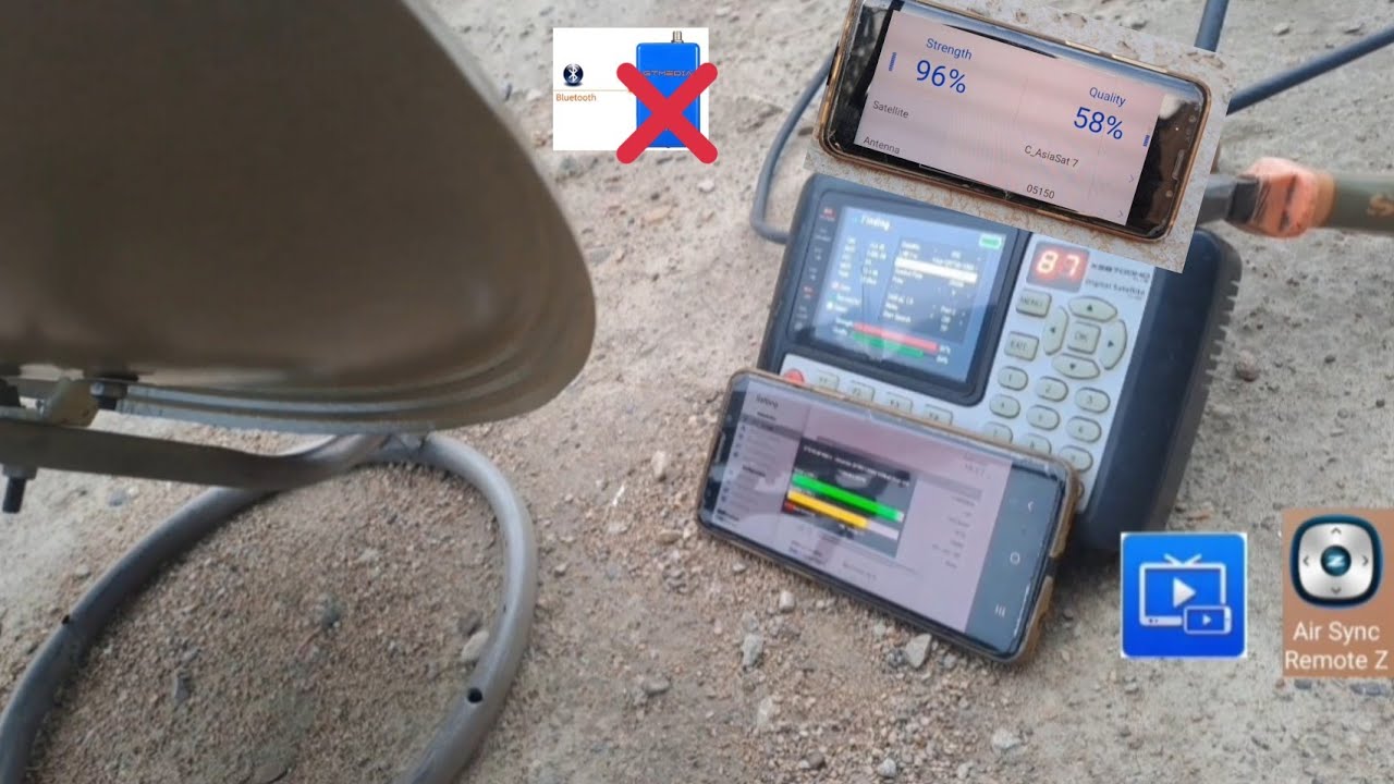dish setting with mobile instead of satellite finder