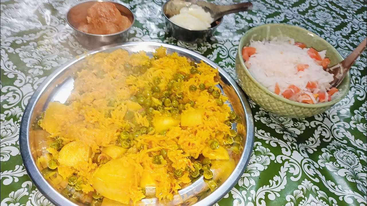 Winter Special Aloo matar ki tahari ki recipe 😋