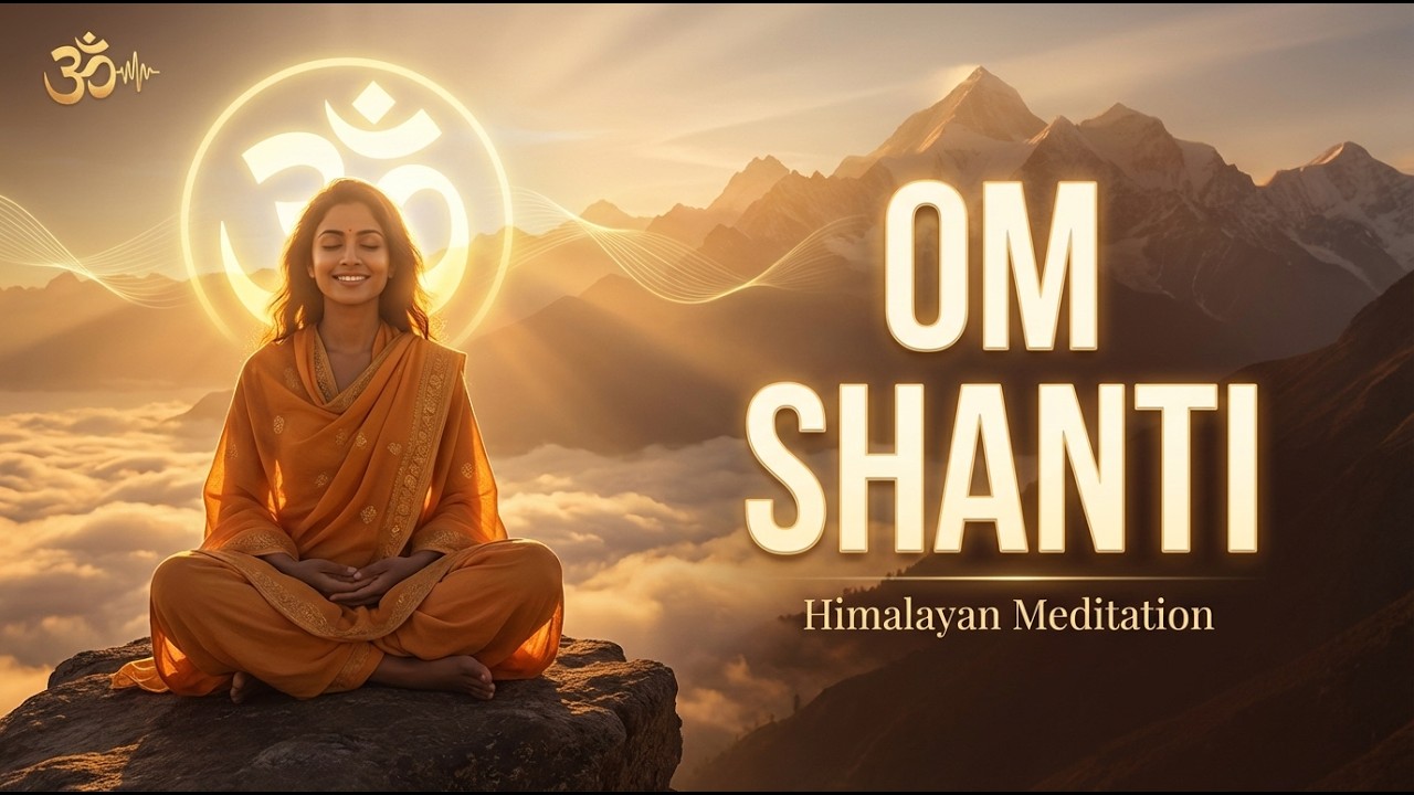 Om Shanti 🕉️ Himalayan Meditation Soundscape | Sitar, Flute & Soft Chants for Stress Relief, Calm