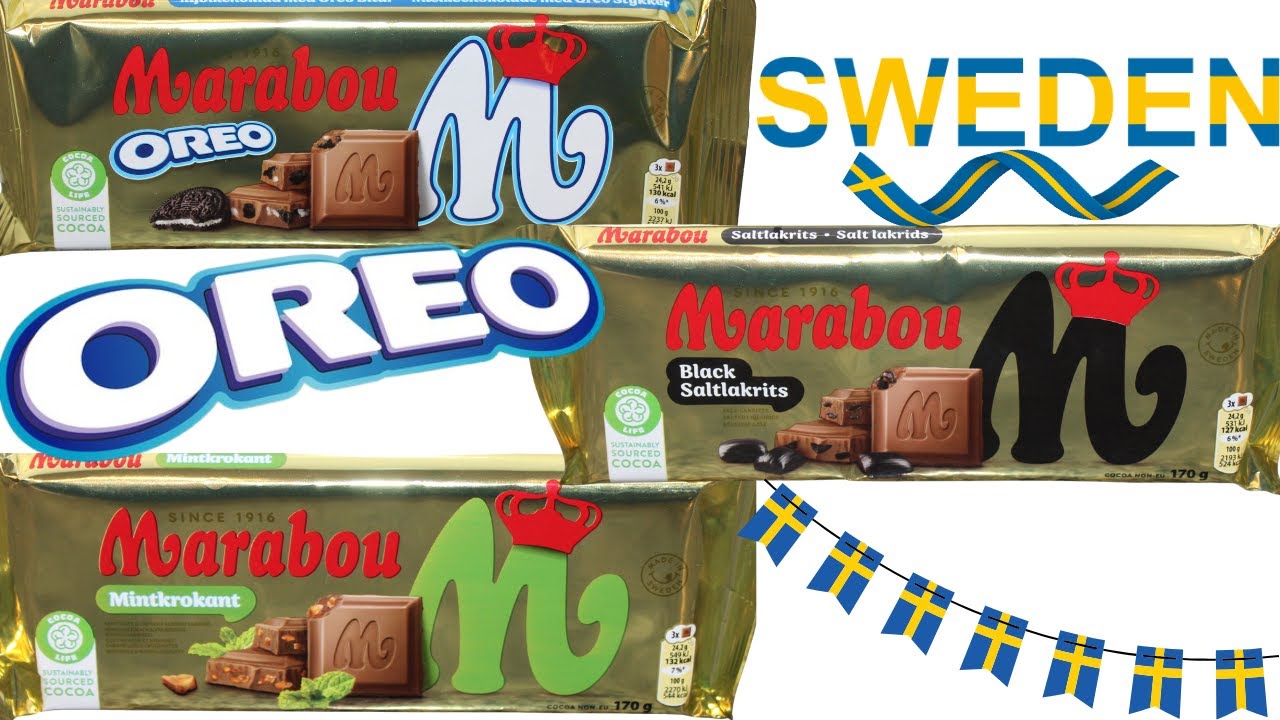 Marabou Milk Chocolate: Oreo, Salty Liquorice & Mint Chocolate w/ Crunchy Almond Caramel Review