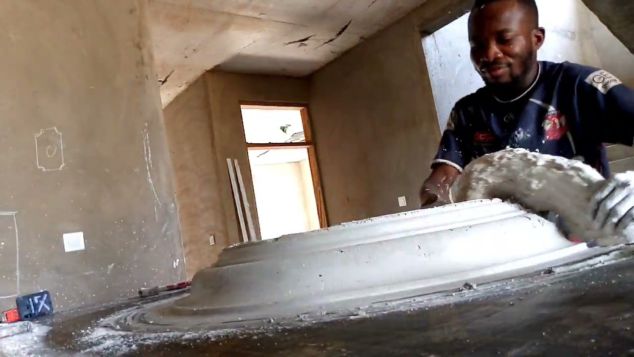 POP False Ceiling Design moulding, Gypsum board ceiling decoration. how to do Round design moulding.