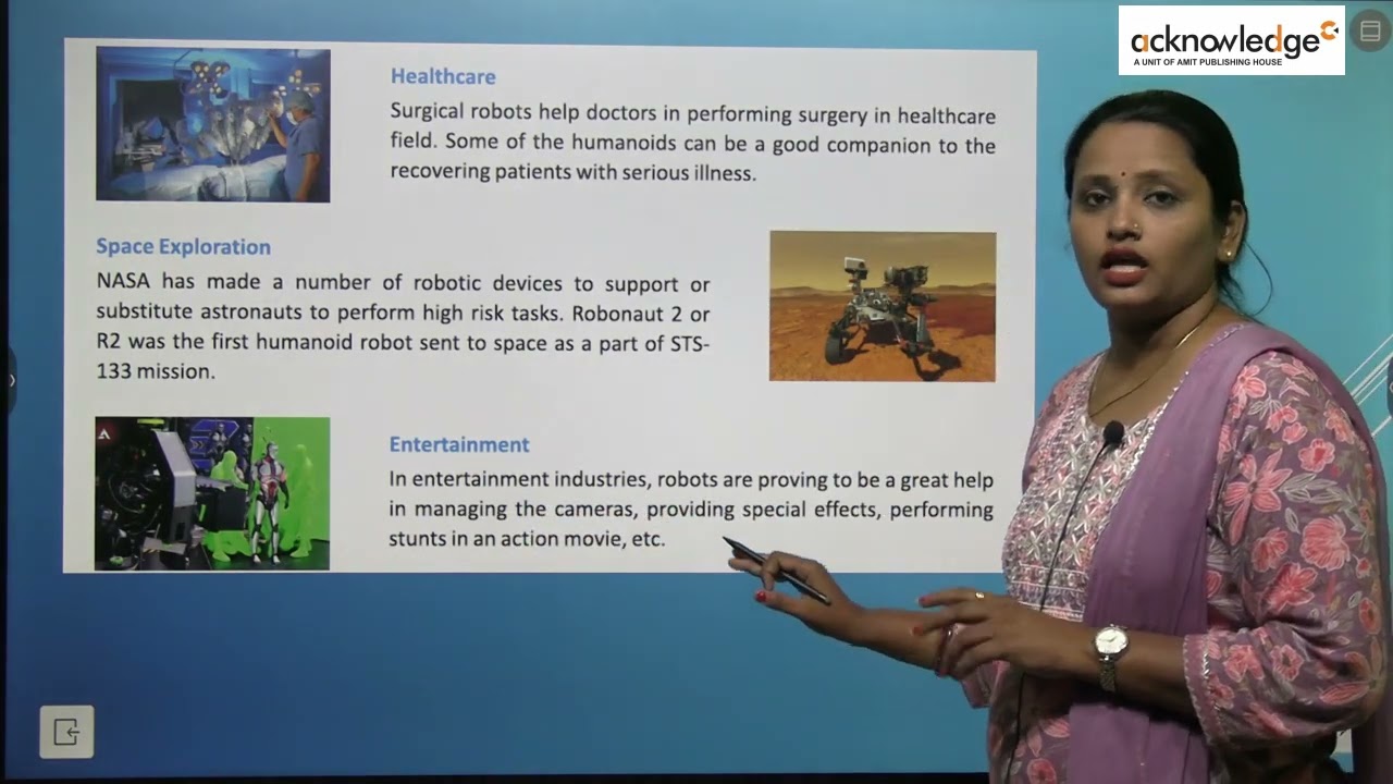 ACKNOWLEDGE COMPUTER CLASS 5 CHAPTER 9 ROBOTICS