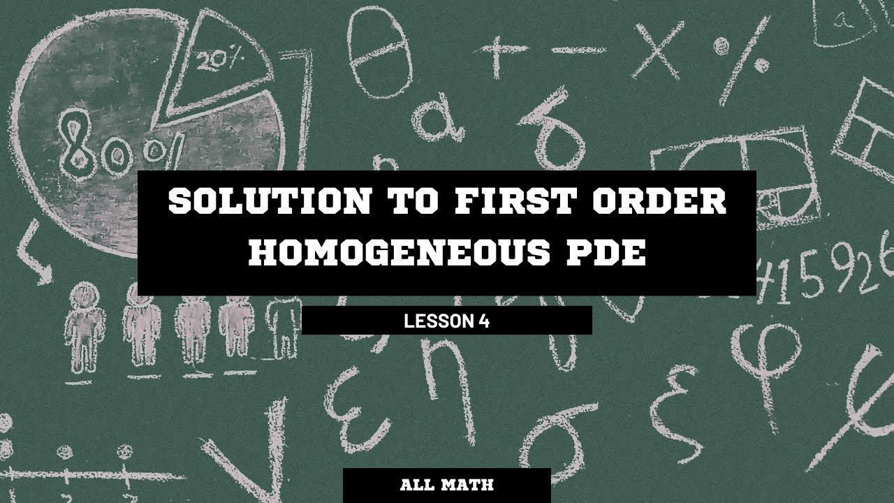 SOLUTION TO FIRST-ORDER HOMOGENEOUS PARTIAL DIFFERENTIAL EQUATIONS(GEOMETRIC METHOD)