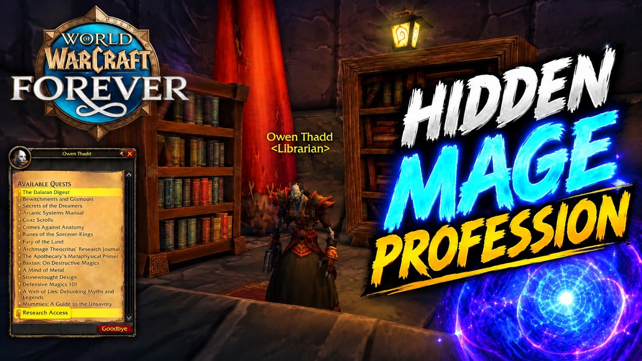 I Found a HIDDEN Mage Profession at Level 20 in WoW Forever