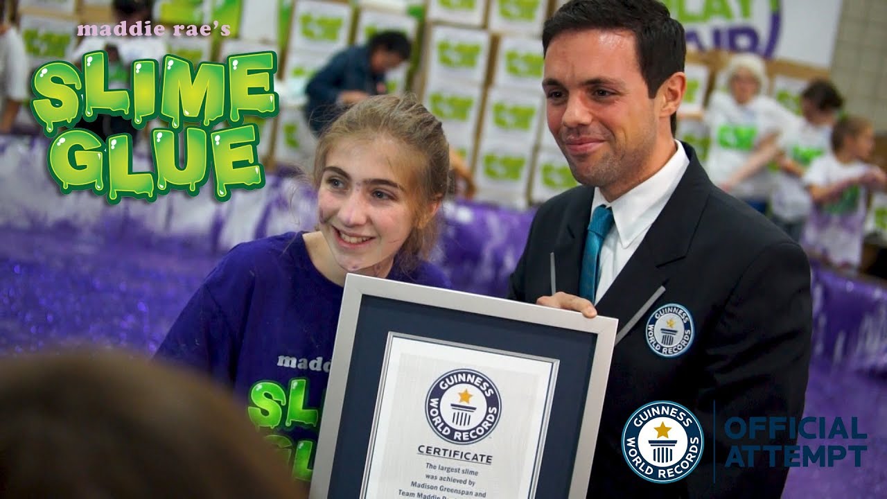Maddie Rae Slime Glue Guinness World Record at Play Fair 2017!