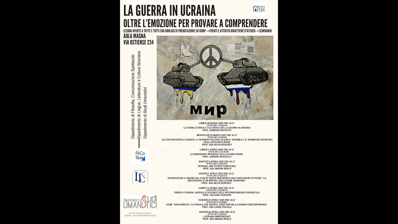 La Guerra in Ucraina - Ciclo di Lezioni #1 | Silvia Ronchey