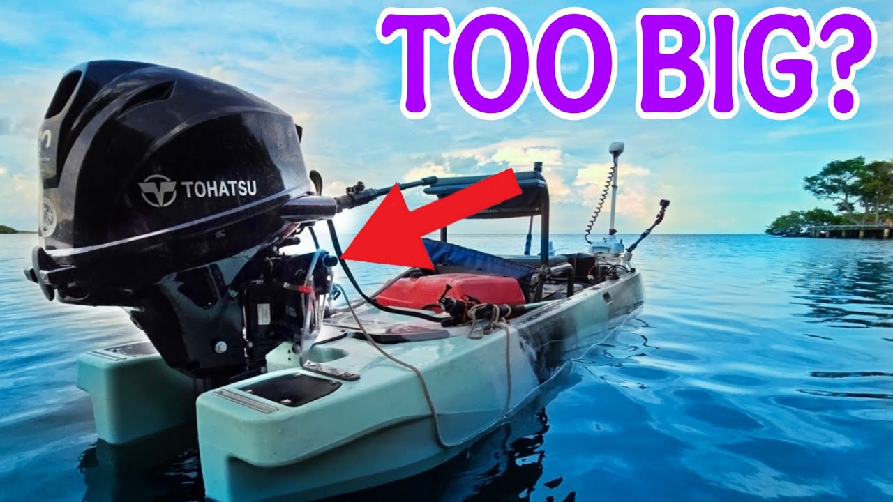 I Slapped a HUGE Outboard Motor on a Kayak and Took It Fishing