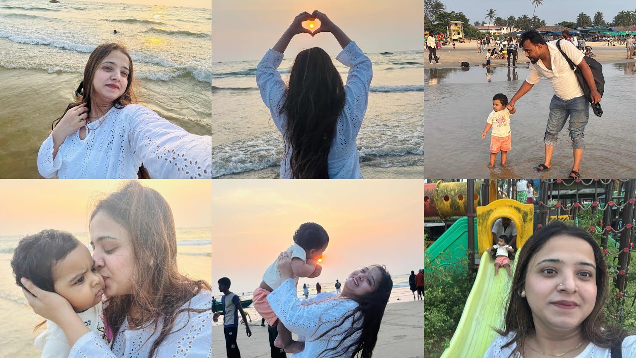 EK HI DIN ME COLVA AND BENAULIM 🏖️ 🏝️ BEACH GAYE || AYZAL FIRST TIME BEACH PAR GAYI GOA VLOG #vlog 