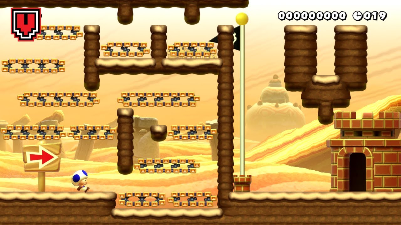 07 Hurry-Hurry Desert (SHORT) // SUPER MARIO MAKER 2 original level