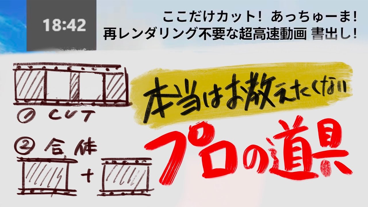 国産！編集初心者でも超簡単、高速、無劣化、ビデオ編集！　カット、結合なら　これ一択！