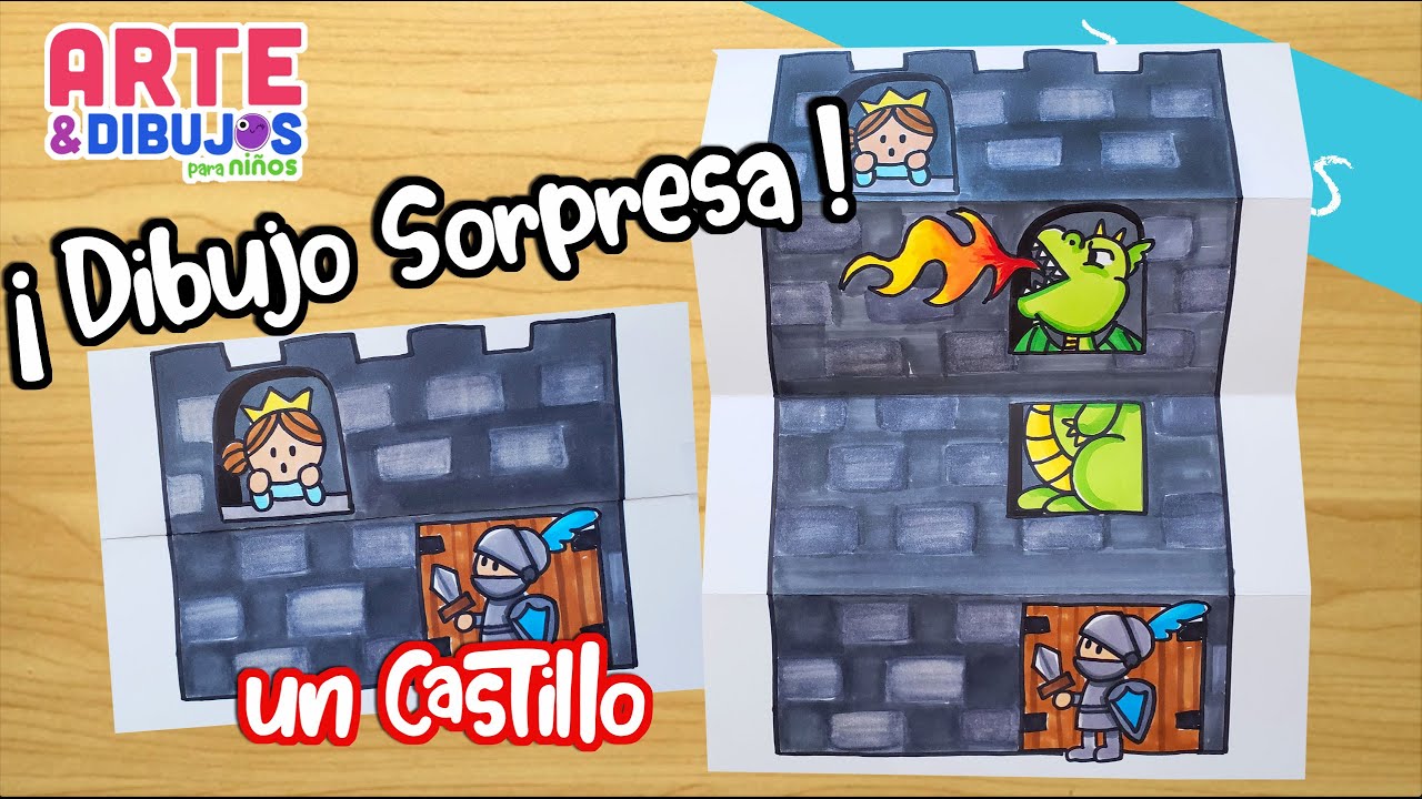 Como dibujar un CASTILLO | DIBUJO SORPRESA