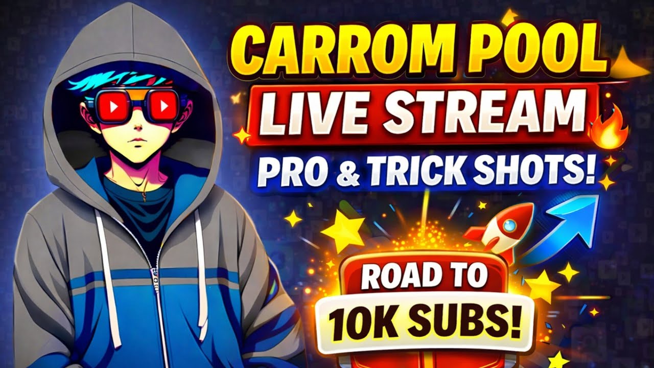 Carrom Pool Live Stream 🔥 Pro Shots & Trick Shots Gameplay | Road to 10K Subs | L40G GAMER