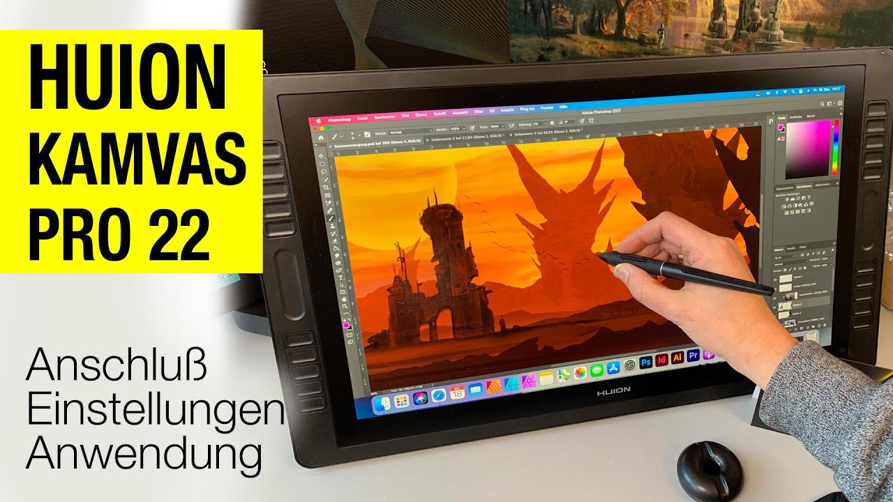 Kamvas Pro 22  Pen Display für Digital Painting, Bildbearbeitung, e-Learning, 3D Animation / Review