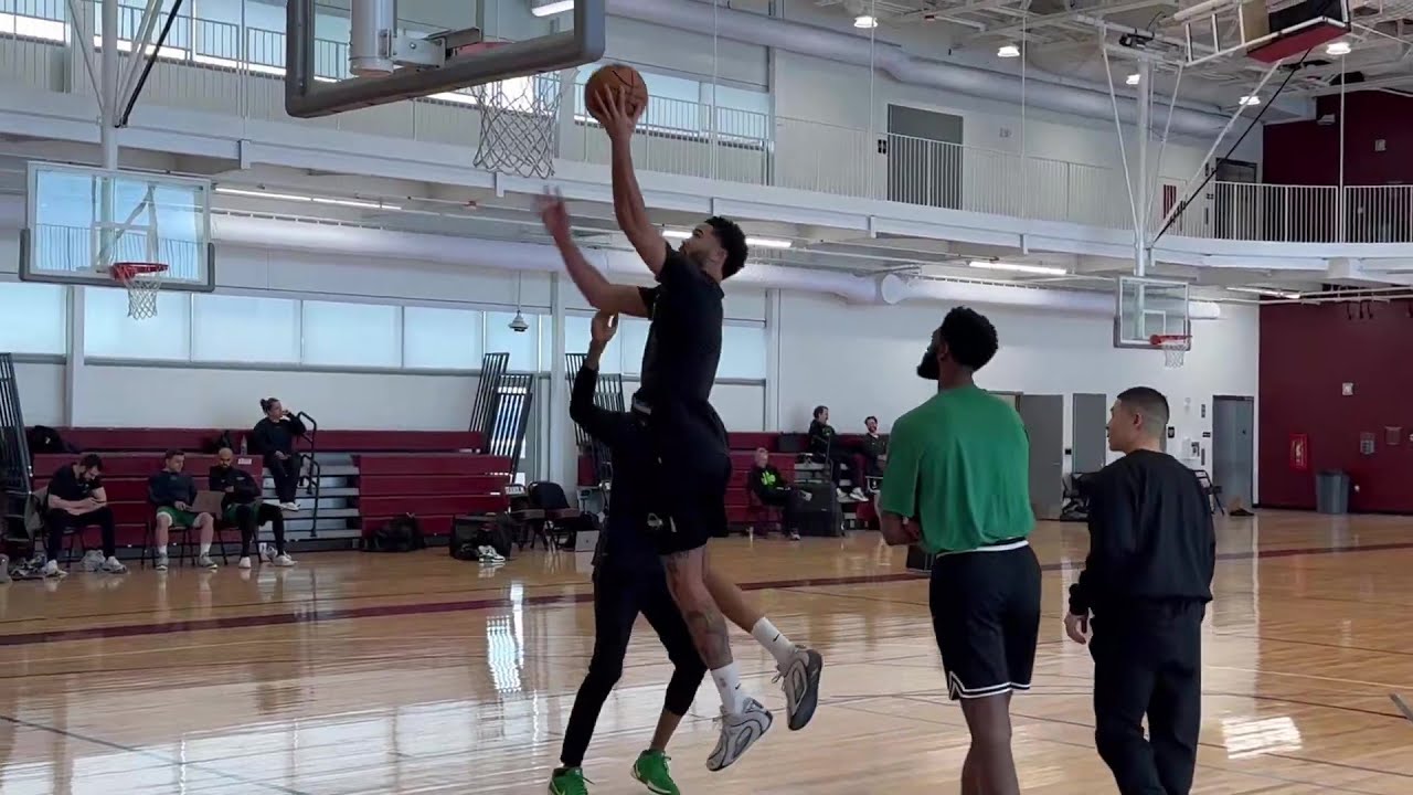 Jayson Tatum's full Achilles Recovery Workout in Detroit - including shooting, contact work & dunks