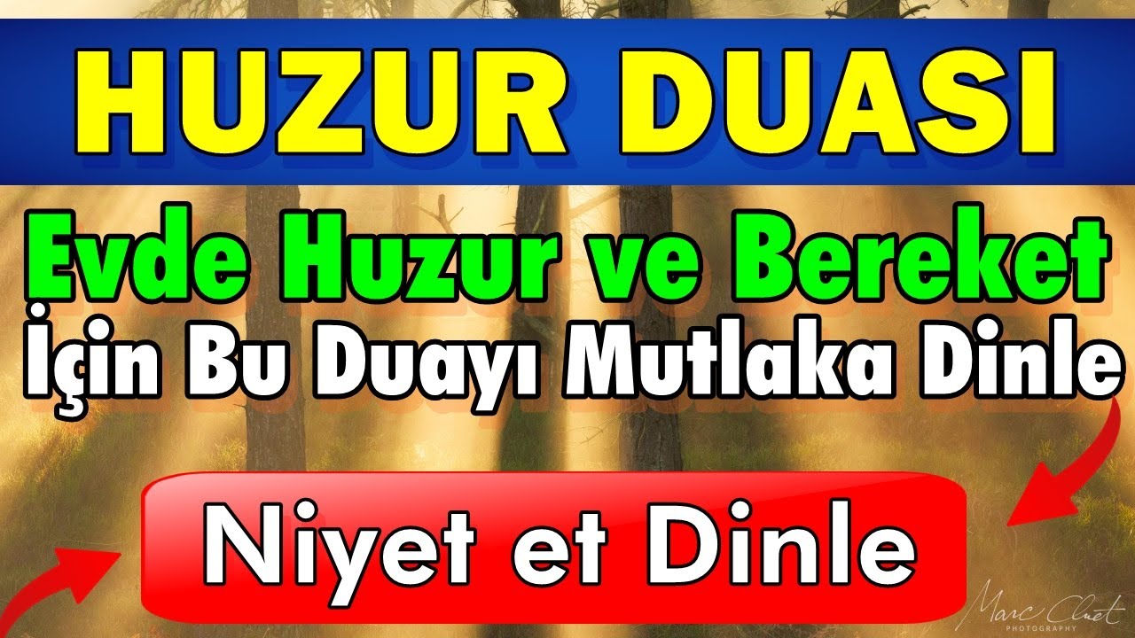 EVDE HUZUR VE BEREKET İÇİN DUA DİNLE En Faziletli Dualar