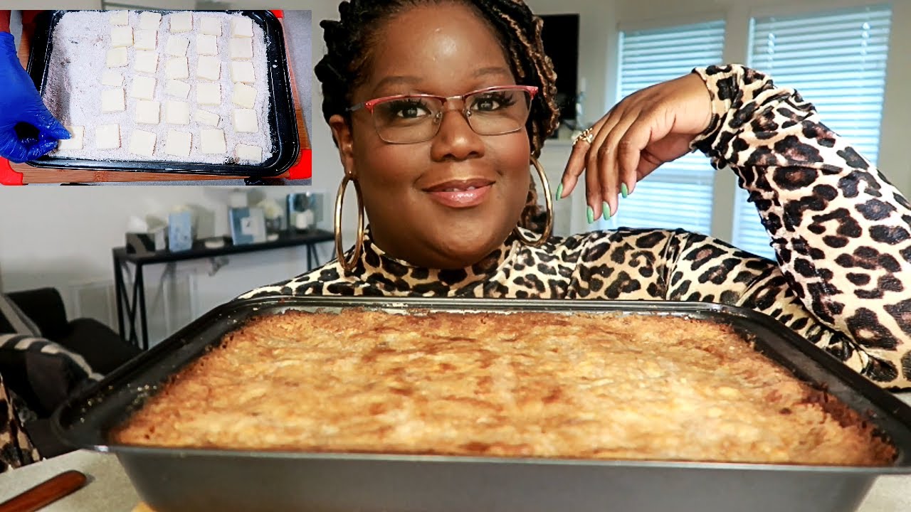 DUMP CAKE One Of The Easiest Desserts You'll Ever Make Cooking And Eating Mukbang