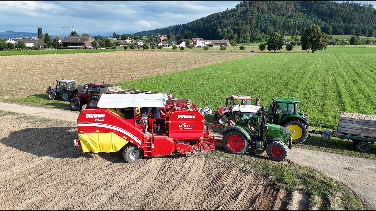 Kartoffelnernte 🇨🇭🥔  mit Pflanzenschutz Müller