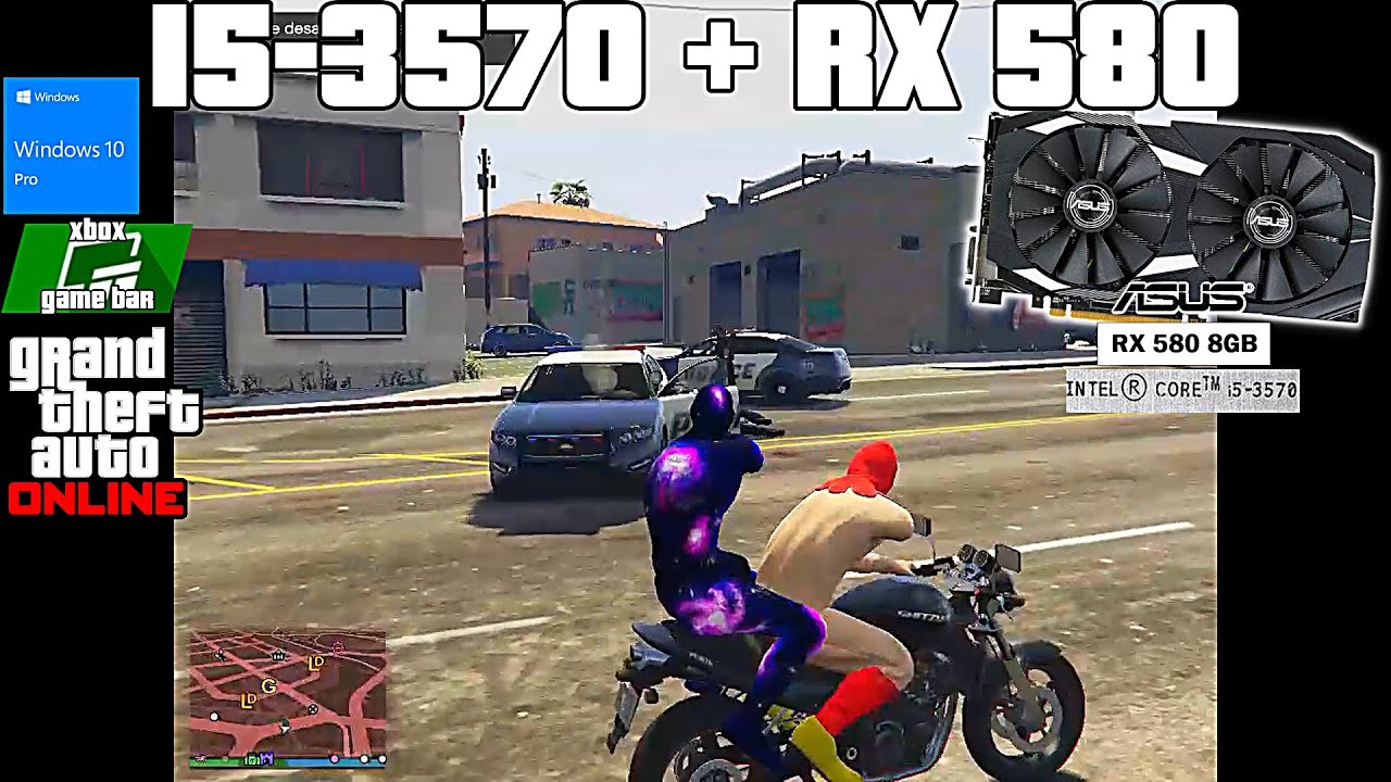 GTA Online — Low 1920x1080 60Fps || 1 HORA DE MUITA BAGUNÇA! KKKKK (i5-3570 + RX 580 8gb Asus)