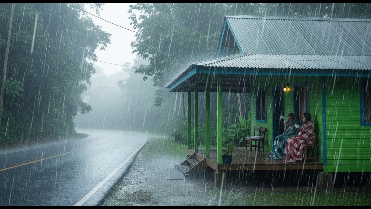 INSANE RAINSTORM in Indonesia! ⚡ Heavy Rain & Thunder Sounds | Sleep & Stress Relief