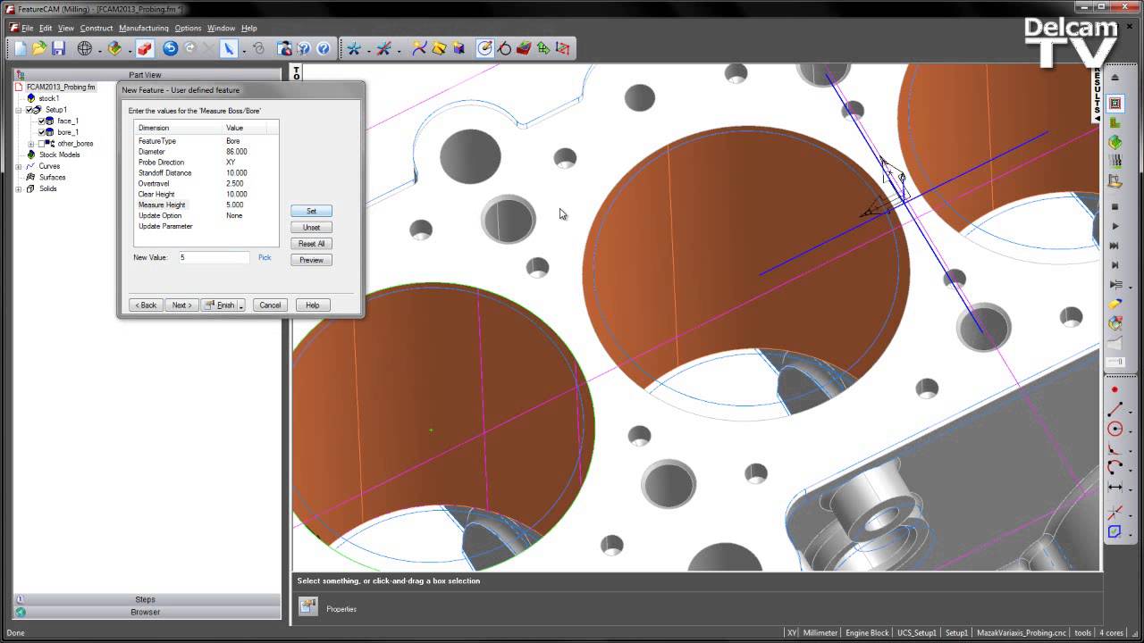Probing Support in FeatureCAM 2013 R1