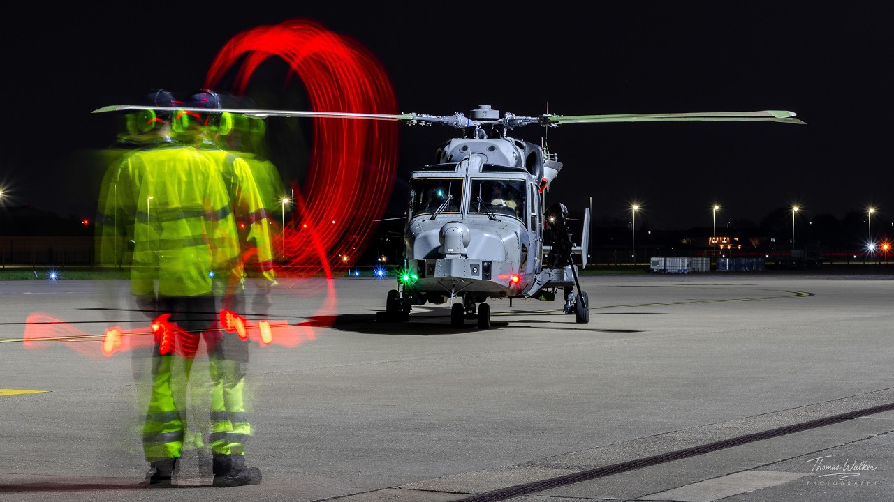 Incredibly Close Army Air Corps Wildcat AH.1 Taxi & Departure | RAF Northolt Nightshoot