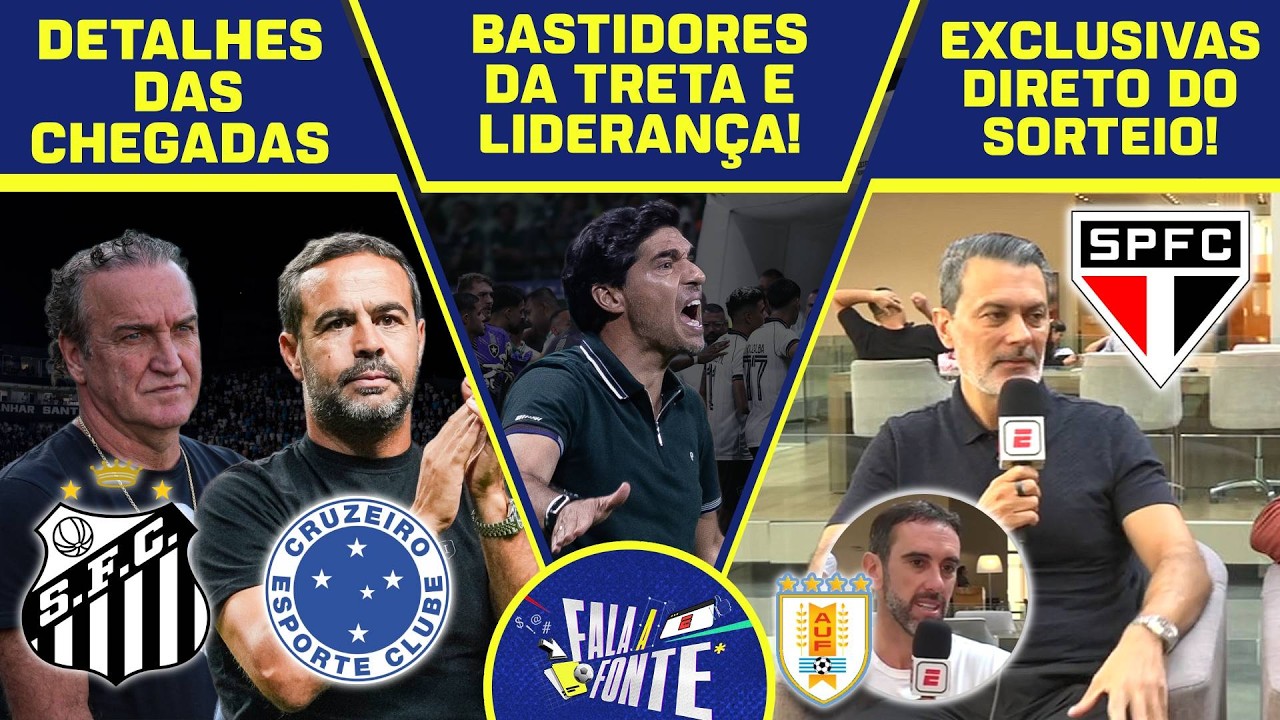 CUCA NO SANTOS, TRETA EM PALMEIRAS X BOTAFOGO E SORTEIO DA LIBERTADORES | FALA A FONTE