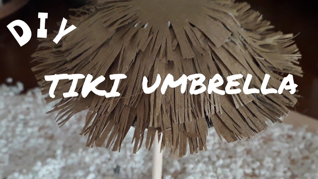 DIY Miniature Tiki Thatch| Beach Umbrella