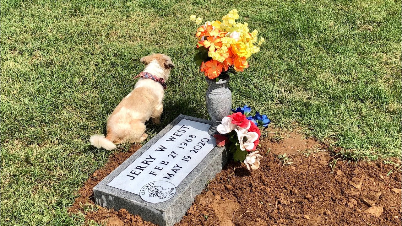 Placing Jerry’s Headstone