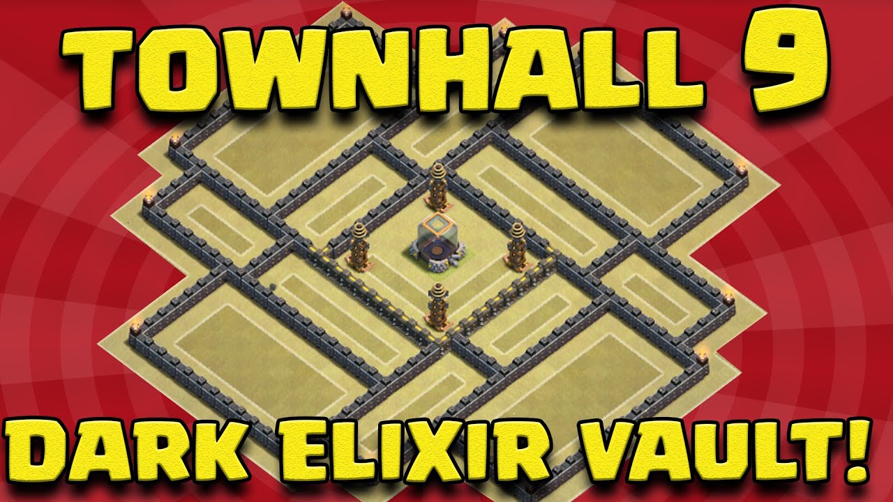 Clash of Clans: 2015 Defense | TH9 Dark Elixir Protection Farming BASE!