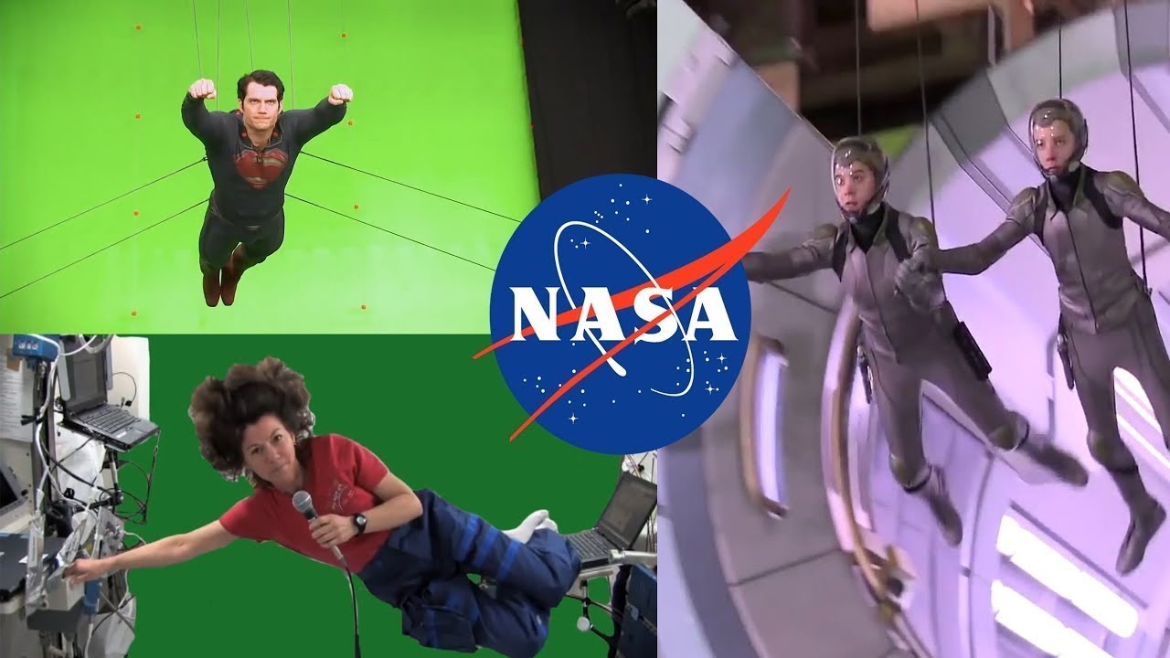 ISS using green screen??