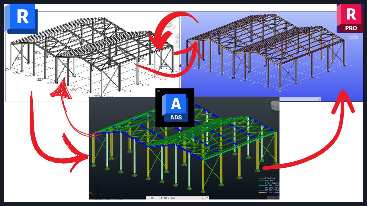 Revit || Robot Structural Analysis || Advance steel || Workflow masterly.
