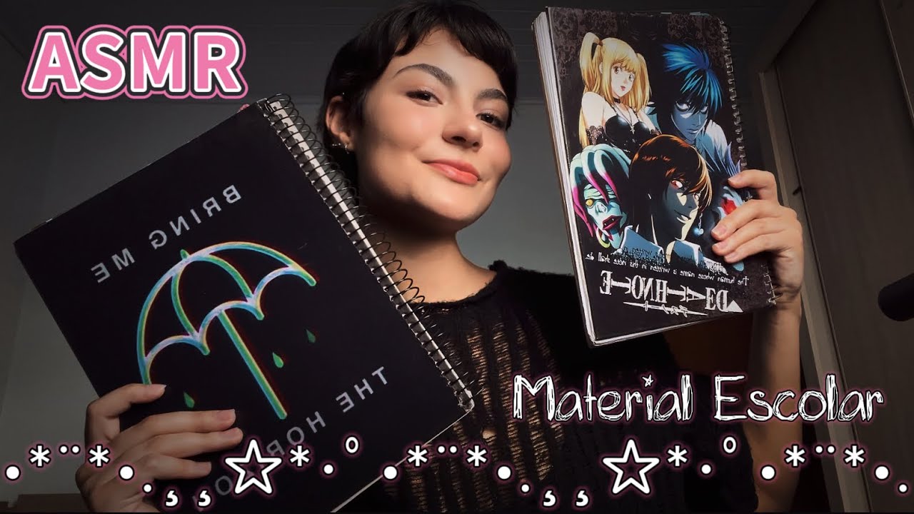 ASMR Roleplay - Comprando seu Material Escolar de Otaku Metaleiro (Sons de Papelaria) 