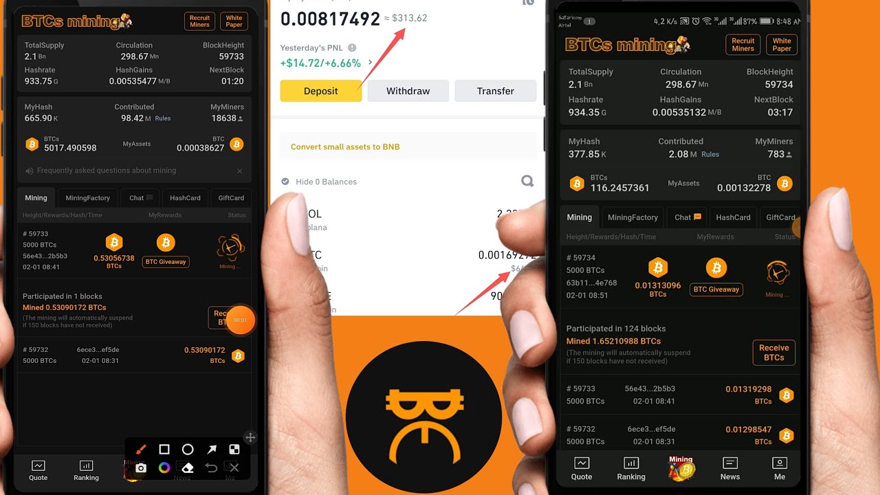 Satoshi BTCs Live Withdrawal from 2 Accounts - CORE Mining