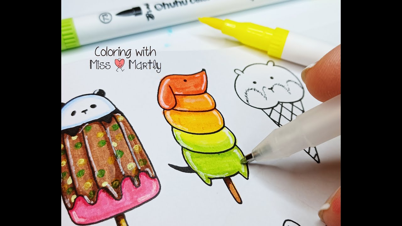 Coloring Tutorial : A million cute animals by Lulu mayo | With Ohuhu markers