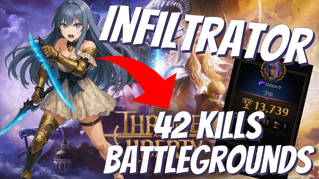Bow/Dagger Infiltrator PvP | Battlegrounds - 42 Kills | Throne and Liberty