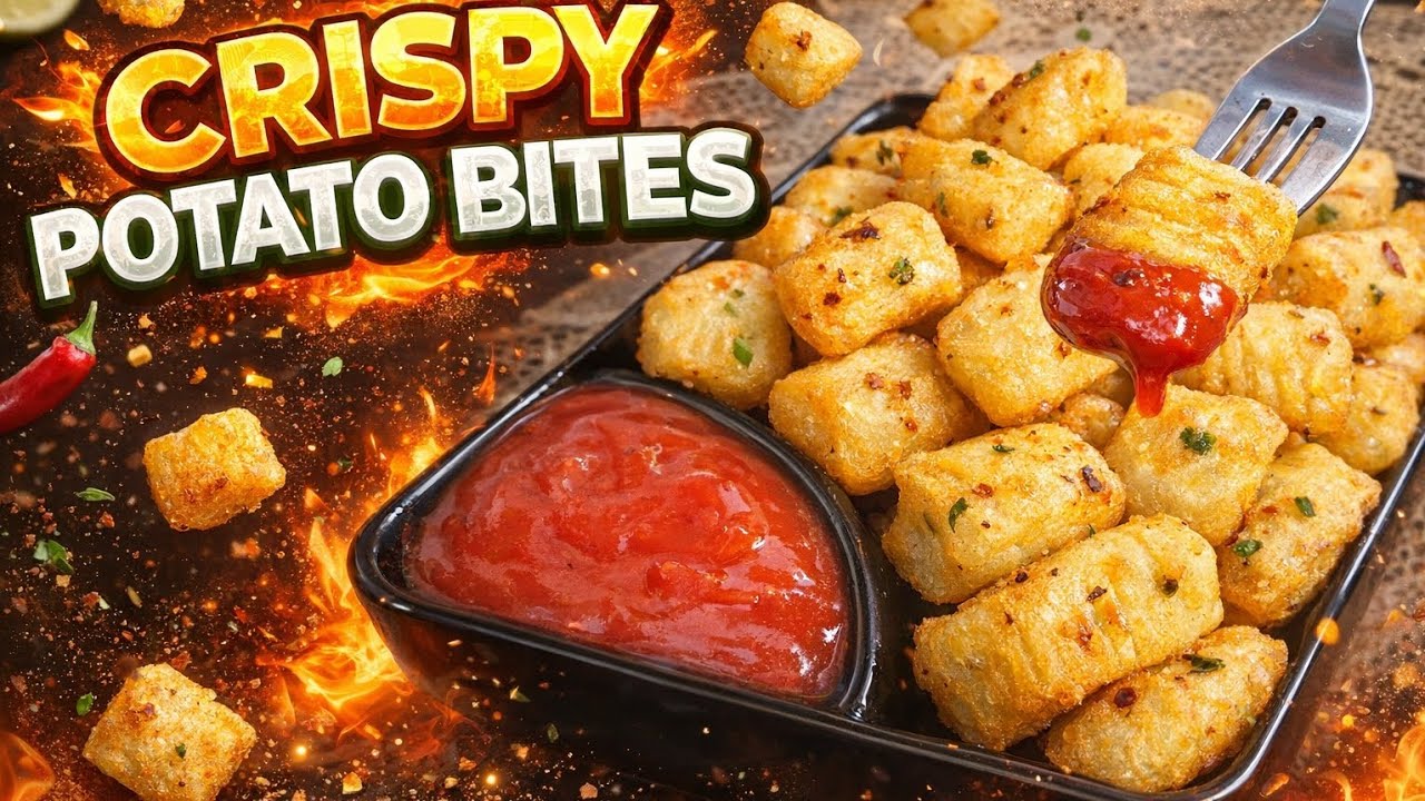 Super Crispy Potato Bites at Home | Kids Favorite Recipe #viral #food #foodie #trending #pahalrasoi 
