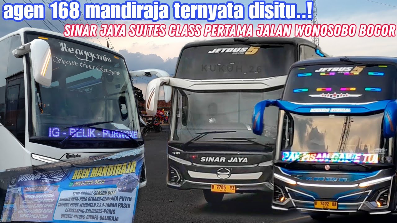 Agen PO 168 Terminal Mandiraja Bareng Agen EKA||Sinar Jaya Sleeper Pakai 31 RE⁉️KKA AKAP Pakai JB5‼️