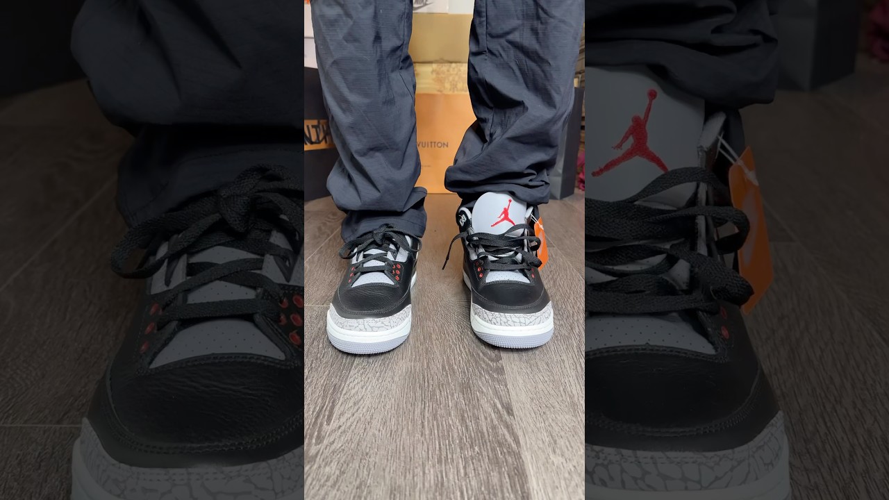 Air Jordan 3 black cement 2024