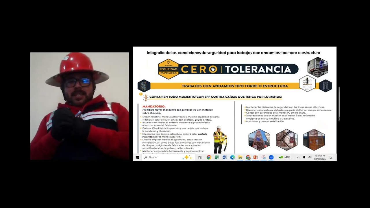 Video Evidencia Trabajos con andamios