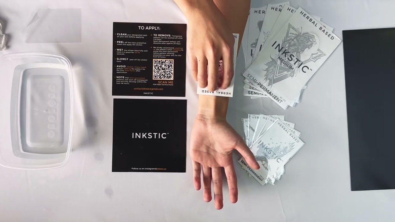 How to apply Semi-permanent tattoos by INKSTIC (Updated Version)