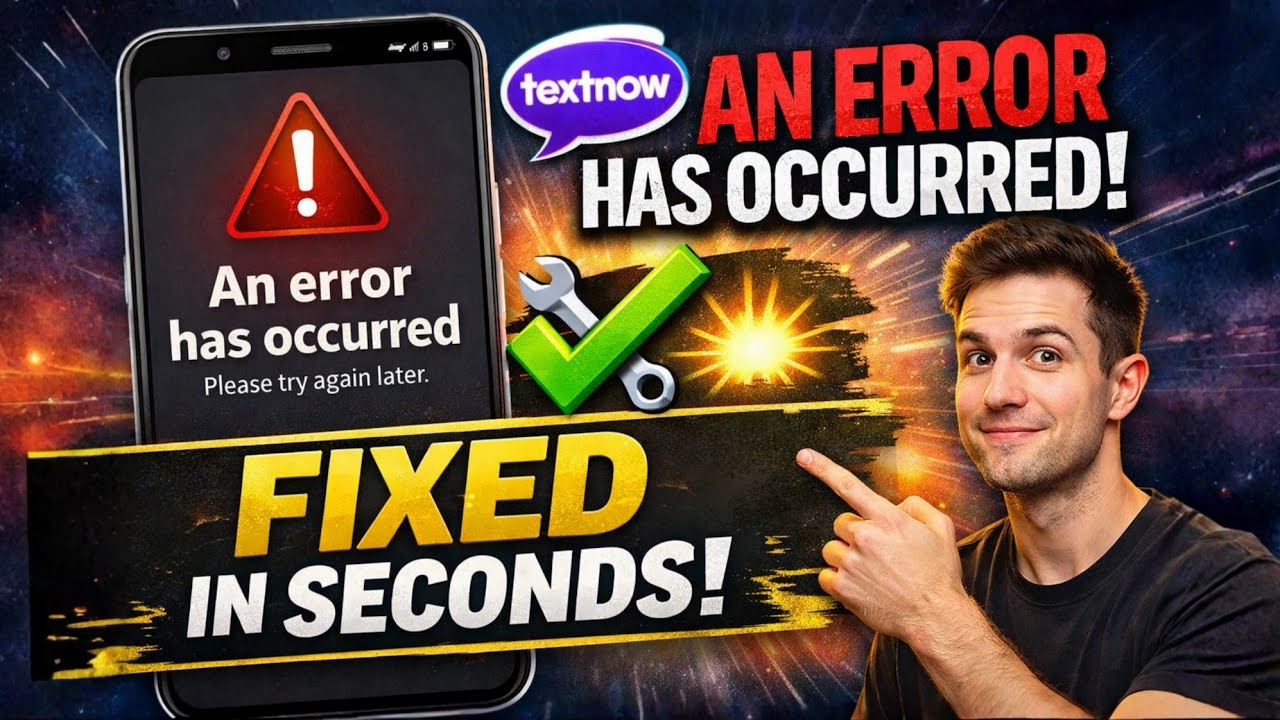 TextNow &ldquo;An Error Has Occurred&rdquo; 😱 FIXED IN MINUTES | 100% Working Solution (2025)