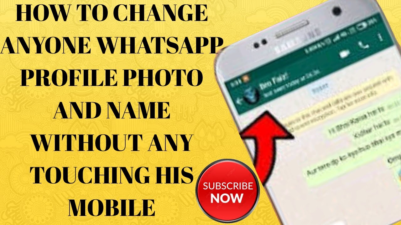 how to change anyone whatsapp profile photo and name without touching his mobile 😮🔥||