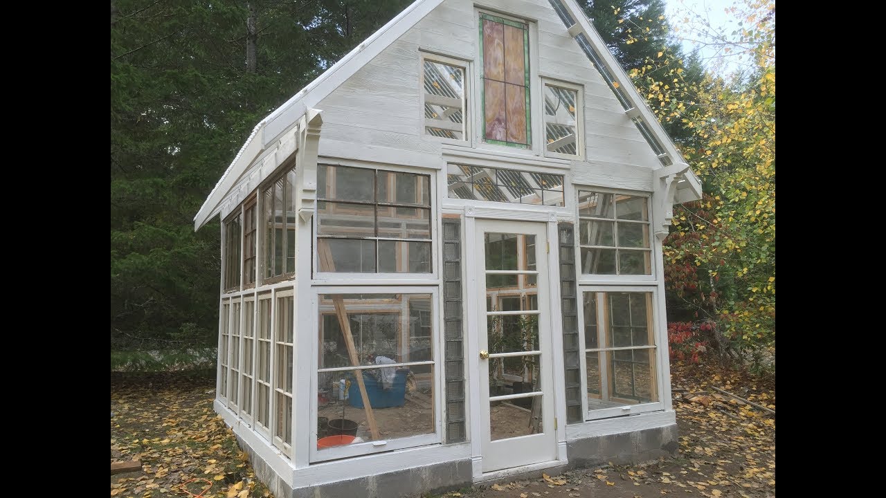 Building a Greenhouse out of Recycled Vintage Windows- Chapter 3- Installation of Windows