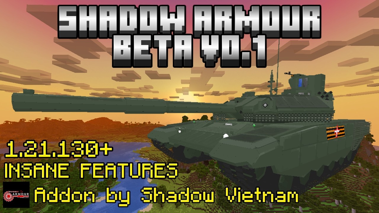 Танки Shadow Armour! | Бета-версия V0.1 | Демонстрация 3D-дополнения для военной техники Minecraf...