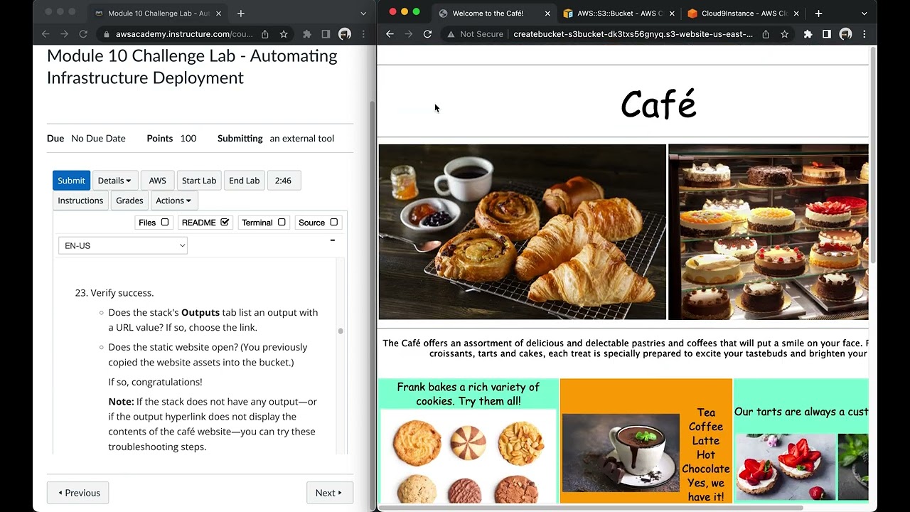 AWS Academy: Module 10 Challenge Lab - Automating Infrastructure Deployment