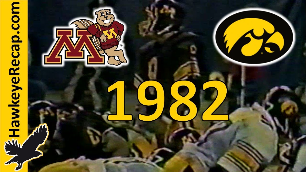 Iowa Hawkeyes and Hayden Fry @ Minnesota Golden Gophers - College Football @ Metrodome 10/23/1982