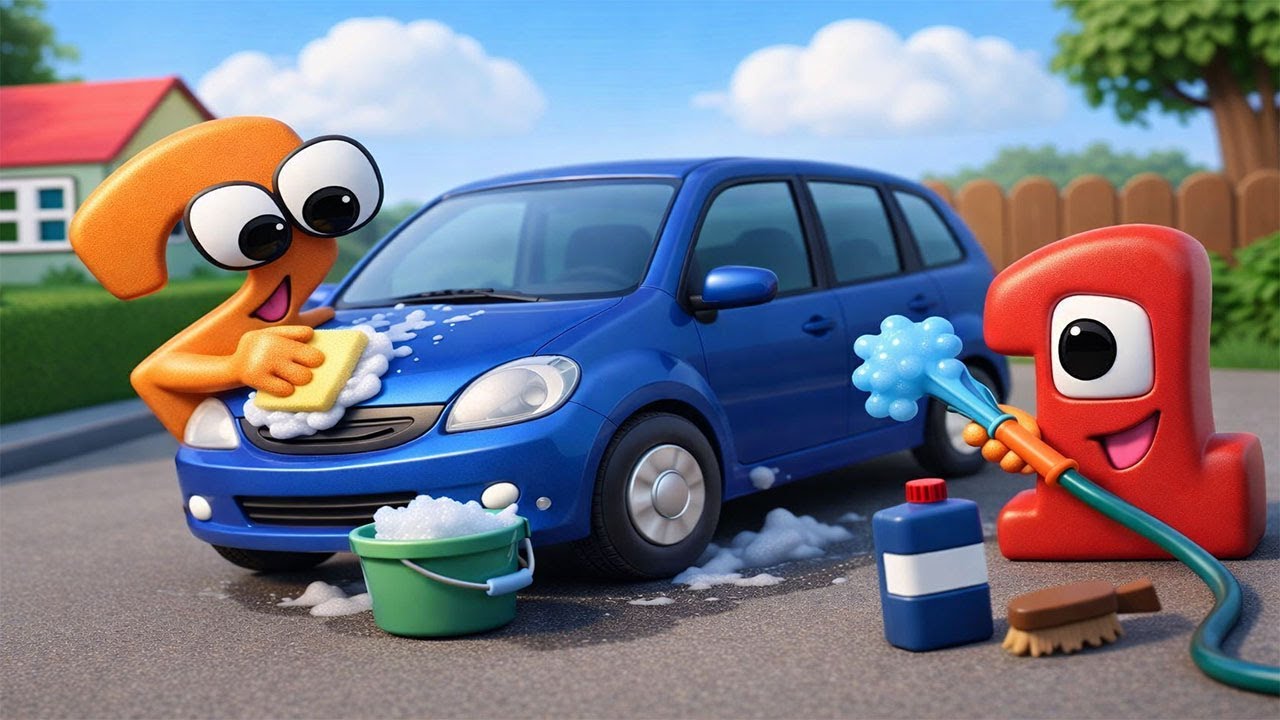 Почему дети под номерами 1 и 2 научились мыть новую машину?! 😱🚗✨ (Страна чудес чисел)