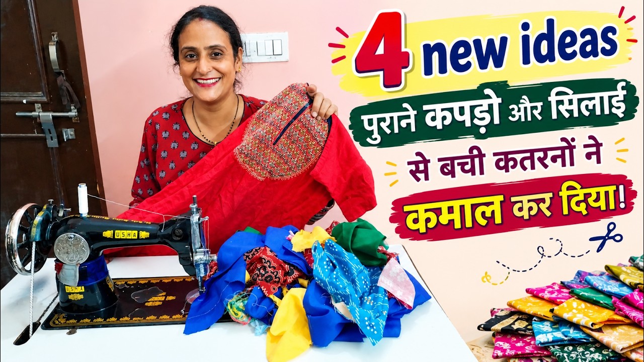 4 new ideas - waste katran reuse idea /old cloths reuse idea / sewing tips & tricks / no cost diy