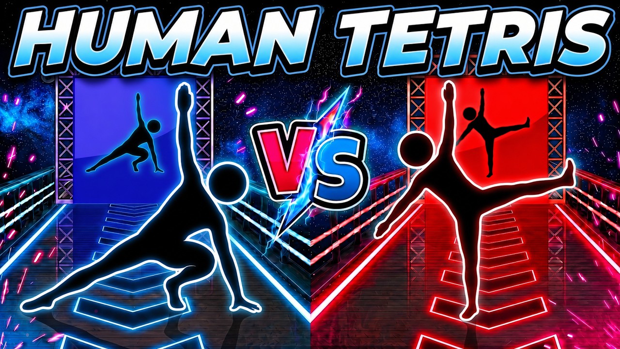 1v1 Human Tetris: Winner Takes All (Round 3 is CRAZY) 😱