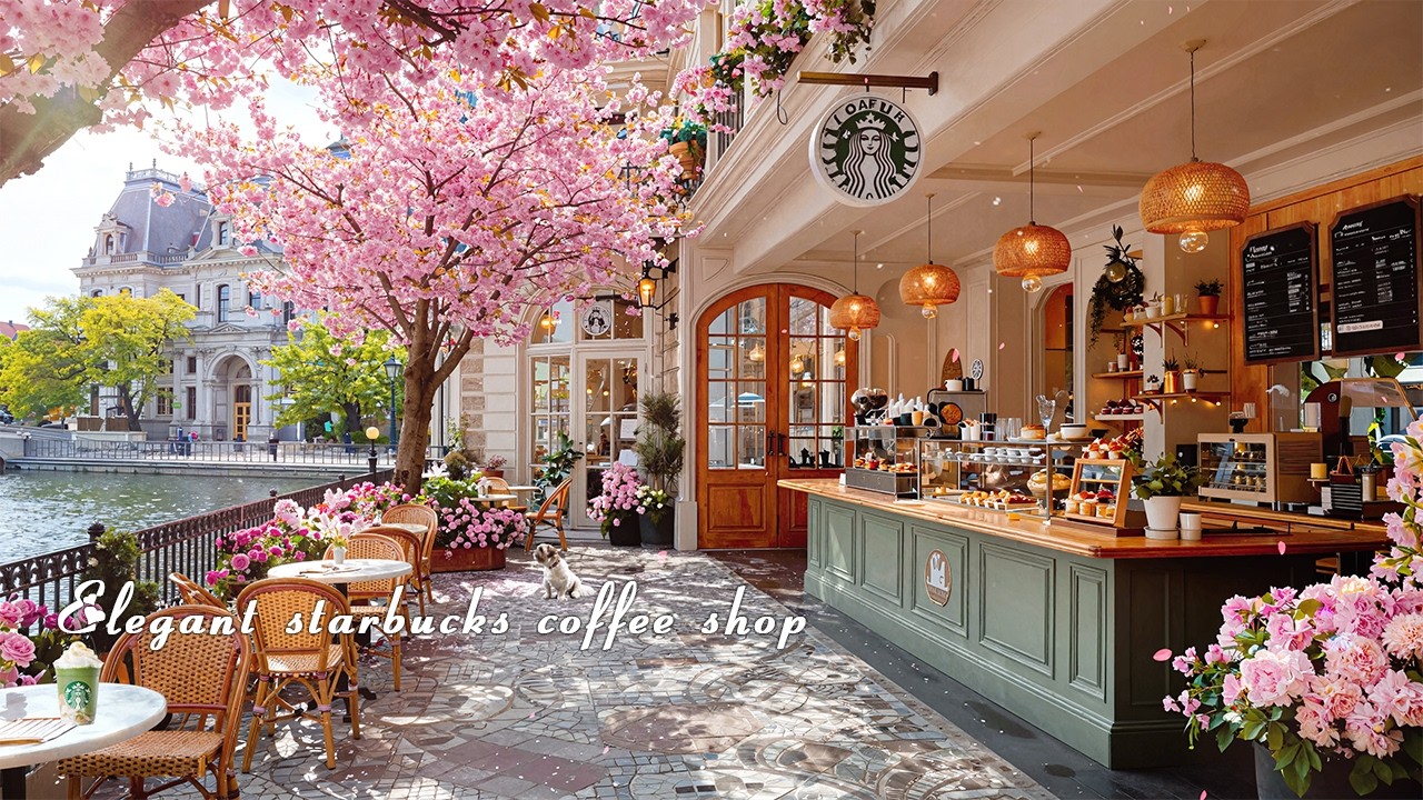 スターバックスジャズ＆ボサノバBGM 🌸 春の桜カフェで過ごす穏やかな3月の朝 ~ 広告なし・リラックス・作業用音楽「𝗕𝗚𝗠の、最高のやつ」𝘀𝘁𝗮𝗿𝗯𝘂𝗰𝗸𝘀 𝗰𝗼𝗳𝗳𝗲𝗲 𝘀𝗵𝗼𝗽 𝗷𝗮𝘇𝘇
